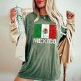 メキシコの国旗 アンティーク調 男性 女性 キッズ レディースオーバーサイズコンフォートTシャツ Moss