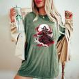 女の子 刀 刀 侍 ヴィンテージ 戦闘機 レトロ デザイン レディースオーバーサイズコンフォートTシャツ Moss