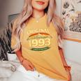 33歳 誕生日 男性女性intage 1993年1993年生まれ レトロデザインブランド レディースオーバーサイズコンフォートTシャツ Mustard