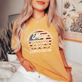 5月63歳の誕生日 男性 女性 1963年 素晴らしいアメリカ国旗 レディースオーバーサイズコンフォートTシャツ Mustard