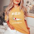 Bee Different Redbee アクアリストへのプレゼント シュリンプ レディースオーバーサイズコンフォートTシャツ Mustard