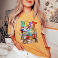Best Teacher I Love My Teacher Ever Best Teacher レディースオーバーサイズコンフォートTシャツ Mustard