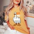 Duck You Duck レディースオーバーサイズコンフォートTシャツ Mustard