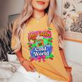 Hot Coffee Cold World レトロ コケット リボン グラフィック 長袖tシャツ レディースオーバーサイズコンフォートTシャツ Mustard