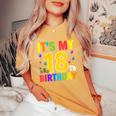 It's My 18歳の誕生日プレゼント。18歳のティーンの男の子と女の子に。 レディースオーバーサイズコンフォートTシャツ Mustard