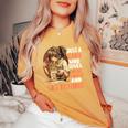 Just A Girl Who Loves Anime Ramen Andketching Anime Manga レディースオーバーサイズコンフォートTシャツ Mustard