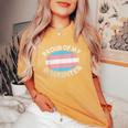 Lgbt お父さん 母 誇り Of My Transgender Daughter Transpride レディースオーバーサイズコンフォートTシャツ Mustard