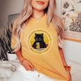I Like Beer My Cat And Maybe 3人用 デイキャット レディースオーバーサイズコンフォートTシャツ Mustard
