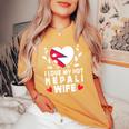 I Love My Hot Nepali Wifepouses Nepal Flag レディースオーバーサイズコンフォートTシャツ Mustard