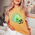 Mandala Namaste スピリチュアルブッダ ファッション服セット グリーン レディースオーバーサイズコンフォートTシャツ Mustard