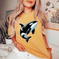 Orca シャツ オーシャン シャチ 恋人 男性 男の子 女の子 キッズ シャチ レディースオーバーサイズコンフォートTシャツ Mustard