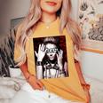 Trendy Floral Beast Girl Photo レディースオーバーサイズコンフォートTシャツ Mustard