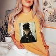 エドゥアール・マネ スミレの花束とベルテ・モリゾ レディースオーバーサイズコンフォートTシャツ Mustard