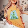 カマキリ 子供 男の子 幼児 男性 女性 虫 昆虫 レディースオーバーサイズコンフォートTシャツ Mustard