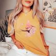 マダム秀 花tシャツ（2） さくら レディースオーバーサイズコンフォートTシャツ Mustard