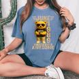 37歳 1989年6月 テディベア 37歳 誕生日 男性 女性 レディースオーバーサイズコンフォートTシャツ Blue Jean