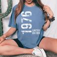 50 歳の誕生日 50 歳の男性女性ヴィンテージ 1976 レディースオーバーサイズコンフォートTシャツ Blue Jean
