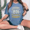 56歳 誕生日 男性女性intage 1970年1970年生まれ レトロデザインブランド レディースオーバーサイズコンフォートTシャツ Blue Jean
