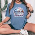 5月63歳の誕生日 男性 女性 1963年 素晴らしいアメリカ国旗 レディースオーバーサイズコンフォートTシャツ Blue Jean