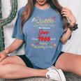 6月の誕生日 クイーン 1966年6月より6月の女の子 長袖tシャツ レディースオーバーサイズコンフォートTシャツ Blue Jean
