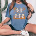 Dabbing Dancing Mummy ハロウィン ダブ ダンス ポーズ ミイラ レディースオーバーサイズコンフォートTシャツ Blue Jean