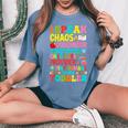 Daycare Teacher Ipeak Toddler Preschool Kindergarten レディースオーバーサイズコンフォートTシャツ Blue Jean