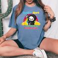 Spoiler Alert You're All Gonna Die Rainbow Cute Grim Reaper レディースオーバーサイズコンフォートTシャツ Blue Jean