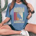 This Is My Human コスチューム I'm Really A Burrowing Owl 長袖tシャツ レディースオーバーサイズコンフォートTシャツ Blue Jean