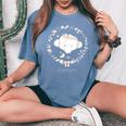 こぎみゅん 花輪 【バレンタインギフトにおすすめ！】 レディースオーバーサイズコンフォートTシャツ Blue Jean