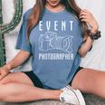 イベント カメラマン カメラ スタッフ ジョブ 撮影 男性 女性 レディースオーバーサイズコンフォートTシャツ Blue Jean