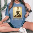 エリザベスii ヴィンテージ レトロ 神ave The Queen Uk Monarch レディースオーバーサイズコンフォートTシャツ Blue Jean