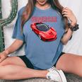 男性、女性、子供のための楽しいイタリアンエキゾチック「スー」。 レディースオーバーサイズコンフォートTシャツ Blue Jean