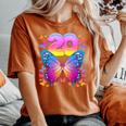 20 歳の誕生日、女の子 20 歳、蝶、数字 20 レディースオーバーサイズコンフォートTシャツ Yam