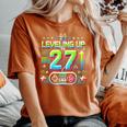 27歳の男性女性、誕生日、27歳の誕生日にプレゼント。 レディースオーバーサイズコンフォートTシャツ Yam