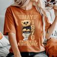 5月56日 誕生日 男性 女性 1970年 素晴らしいテディベア レディースオーバーサイズコンフォートTシャツ Yam