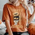 5月60日 誕生日 男性 女性 1966年 素晴らしいテディベア レディースオーバーサイズコンフォートTシャツ Yam