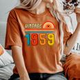 67歳の誕生日プレゼント 67歳 男性 女性 レトロ ヴィンテージ 1959 レディースオーバーサイズコンフォートTシャツ Yam