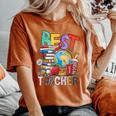 Best Teacher I Love My Teacher Ever Best Teacher レディースオーバーサイズコンフォートTシャツ Yam
