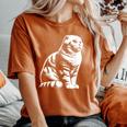 Cat Dad Mom Lover – モノクロスコティッシュフォールド。 レディースオーバーサイズコンフォートTシャツ Yam