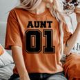 Enjoy World No1 Aunt 01 スポーツスタイル Best Cool Aunt Ever レディースオーバーサイズコンフォートTシャツ Yam
