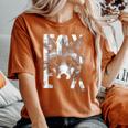 Fox グラフィックアート 動物愛好家 野生動物 森 男性 女性 レディースオーバーサイズコンフォートTシャツ Yam