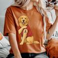 Golden Retriever I Love Mom Mother's Day Dog Lover Women's Oversized Comfort T-Shirt Yam Golden Retriever I Love Mom Mother's Day Dog Lover Women's Oversized Comfort T-Shirt Yam