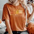 Habibi Retro 70S Typographyintage Flower Hippie Arabic レディースオーバーサイズコンフォートTシャツ Yam