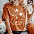 Horse Girl Wild And Free Arrow 馬好き乗馬tシャツ レディースオーバーサイズコンフォートTシャツ Yam