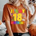 It's My 18歳の誕生日プレゼント。18歳のティーンの男の子と女の子に。 レディースオーバーサイズコンフォートTシャツ Yam