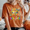 Last Day Ofchool For Teacher Off Duty Tie And Dye レディースオーバーサイズコンフォートTシャツ Yam