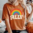 Lgbtq Ally Pocket Retrointage Gay Pride Lgbt Rainbow Flag レディースオーバーサイズコンフォートTシャツ Yam