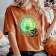 Mandala Namaste スピリチュアルブッダ ファッション服セット グリーン レディースオーバーサイズコンフォートTシャツ Yam