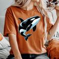 Orca シャツ オーシャン シャチ 恋人 男性 男の子 女の子 キッズ シャチ レディースオーバーサイズコンフォートTシャツ Yam