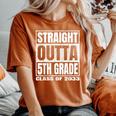 Straight Outta 5Th Gradechool Graduation Class Of 2033 レディースオーバーサイズコンフォートTシャツ Yam